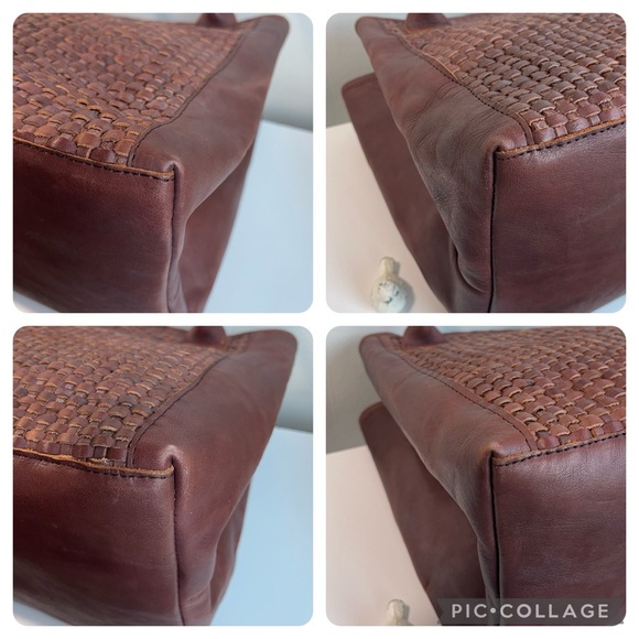 Artisan Woven Genuine Leather Tote Crossbody Bag - Picture 14 of 17